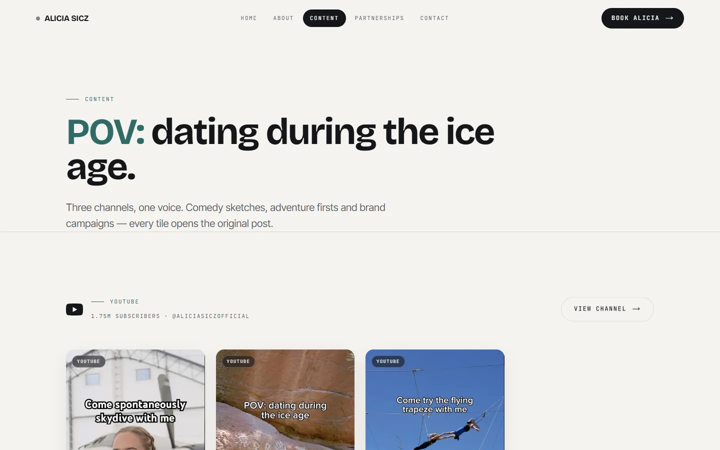 Alicia Sicz — Content page