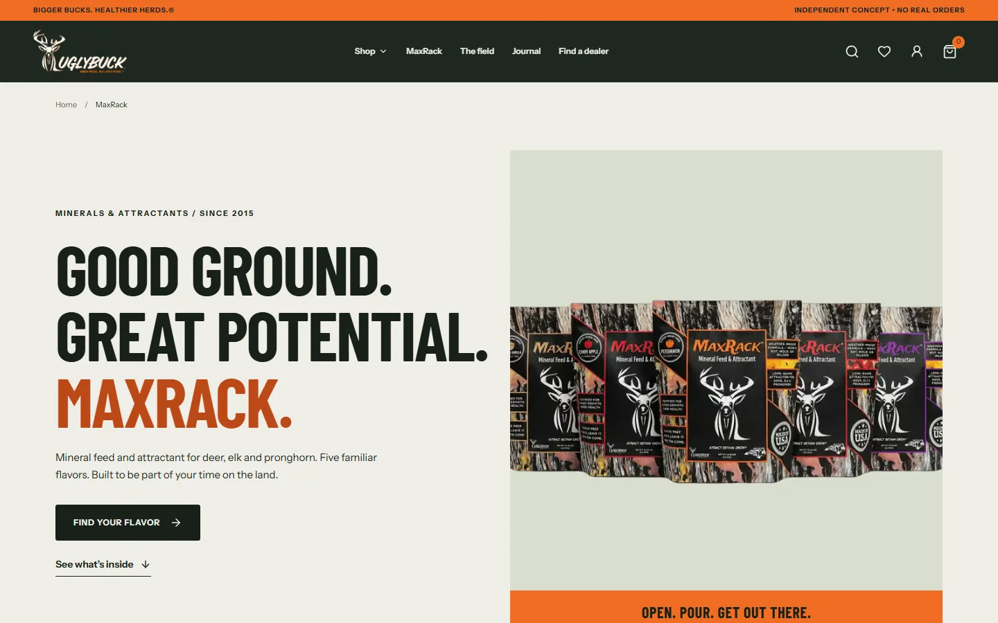 UglyBuck Reimagined — MaxRack page